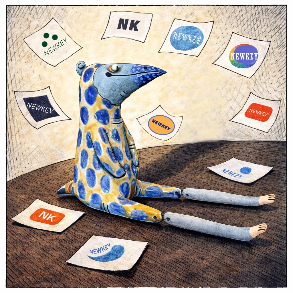 Слайд История логотипа компании «НьюКей» 3