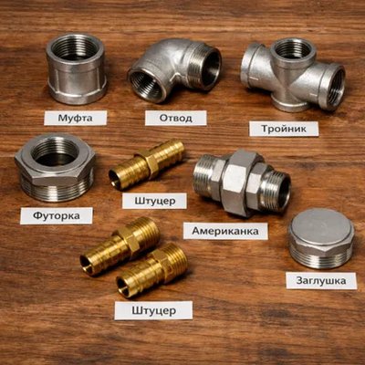 <h2>Какие фитинги бывают и где их обычно использую...