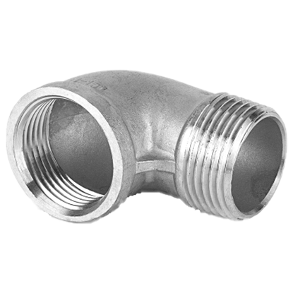 Отвод резьбовой вр/нр нержавеющий, AISI316 DN10 (3/8"), (CF8M), PN16