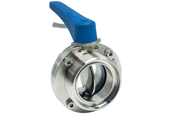 Затвор дисковый резьбовой/сварной нержавеющий, EPDM, AISI304 DN25 (1"), (CF8), PN8