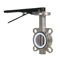 Затвор дисковый межфланцевый AISI304, DN150 (6"), PN16, PTFE