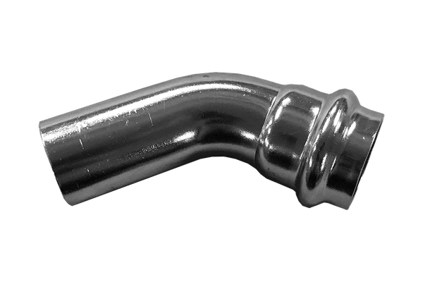 Пресс-отвод однораструбный 45° нержавеющий, AISI304 15mm, CF8, PN16