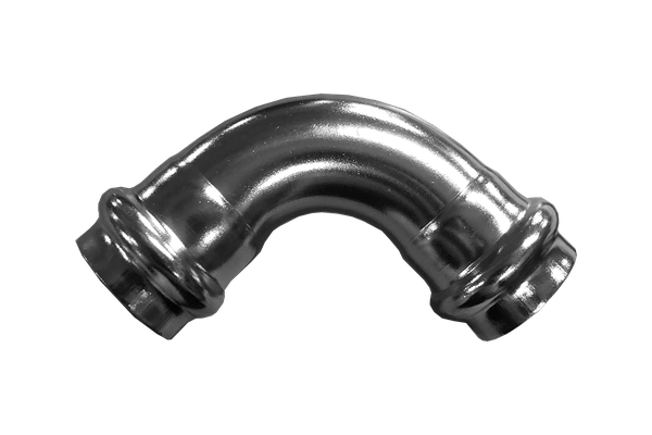 Пресс-отвод 90° нержавеющий, AISI304 15mm, CF8, PN16