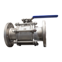 Кран шаровый фланцевый под привод нержавеющий (3PC), AISI316 DN 150 (6"), (CF8M), PN16