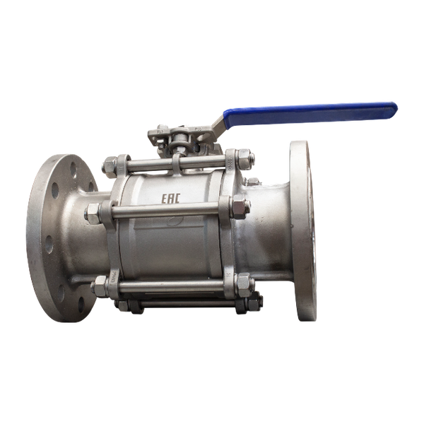 Кран шаровый фланцевый под привод нержавеющий (3PC), AISI316 DN 150 (6"), (CF8M), PN16