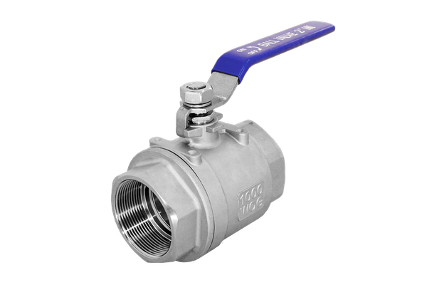 Кран шаровый муфтовый двусоставной с фиксатором нержавеющий (2PC), AISI304 DN15 (1/2"), (CF8), PN64