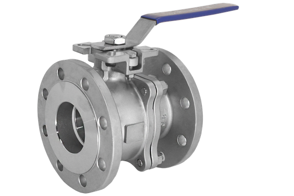 Кран шаровый фланцевый двусоставной нержавеющий (2PC), AISI304 DN20 (3/4"), (CF8), PN16