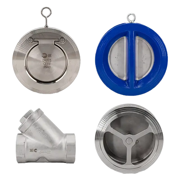 Обратный клапан муфтовый прямой нержавеющий, AISI 304 DN15 (1\2"), (CF8), PN40