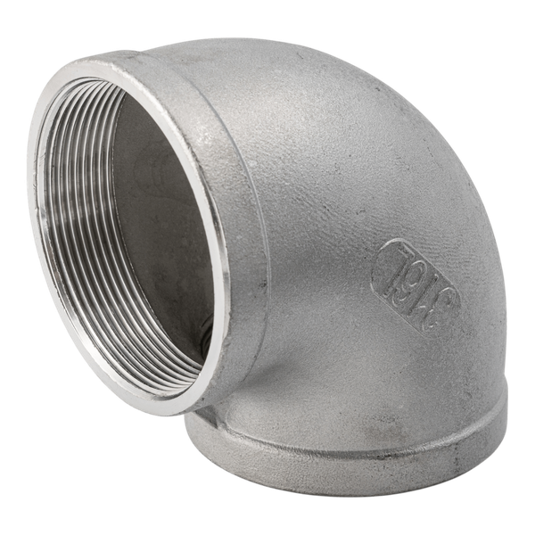 Отвод резьбовой вр/вр нержавеющий, AISI316 DN40 (1_1/2), (CF8M), PN16