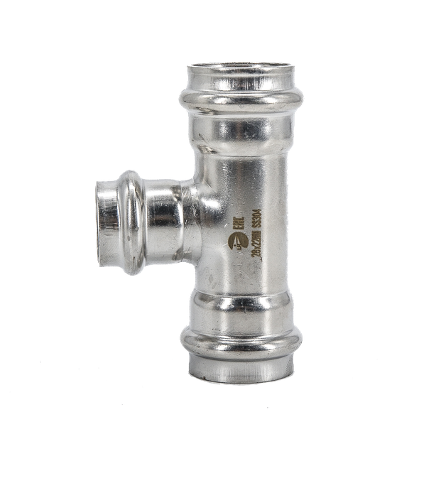 Пресс-тройник ПР/ПР/ПР нержавеющий, AISI304 15mm x 15mm x 15mm, CF8, PN16