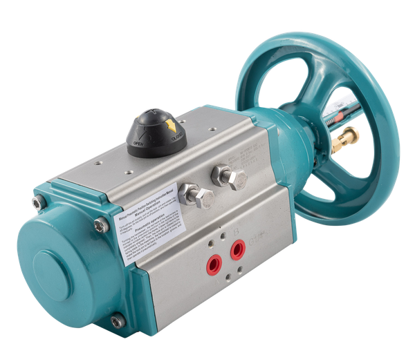 Привод пневматический двухсторонний AT 92D с ручным дублером в сборе с позиционером