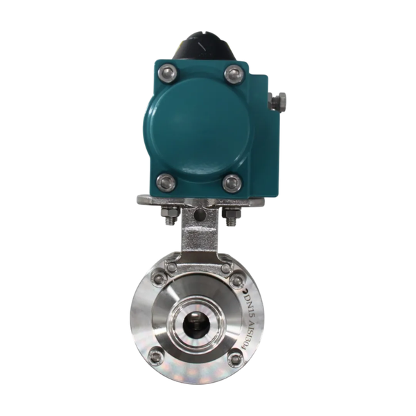 Затвор дисковый Clamp нержавеющий, AISI304 DN80 (3"), с двухсторонним пневмоприводом AT63D