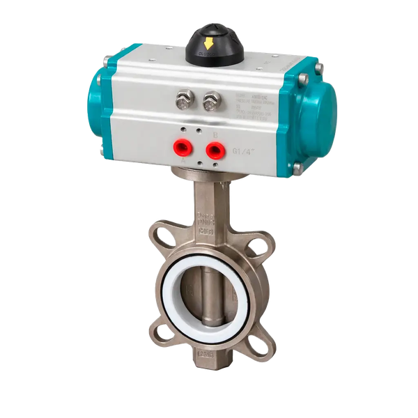 Затвор дисковый межфланцевый чугунный, DN32 (1_1/4"), PN16 с электроприводом AC 220V (C-03)