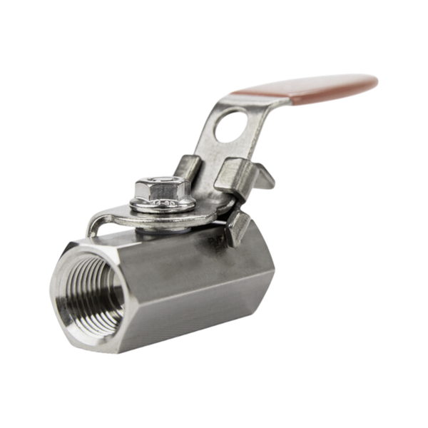 Кран шаровый муфтовый серия 110, ( вр.NPT 1/2" x вр.NPT 1/2" ), PTFE, 69PN