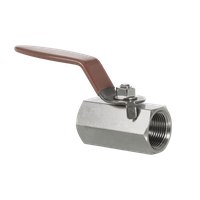 Кран шаровый муфтовый серия 110, ( вр.NPT 1/2" x вр.NPT 1/2" ), PEEK, 206PN