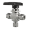 Кран шаровый обжимной трехходовой серия 112, ( об.вр.Д 1/8" x об.вр.Д 1/8" ), PTFE, 172PN
