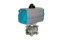 Кран шаровый муфтовый (3PC), AISI304 DN32 (1_1/4"), с двухсторонним пневмоприводом AT63D