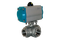 Кран шаровый трёхходовой T-тип, AISI304 DN40 (1_1/2"), с двухсторонним пневмоприводом AT75D