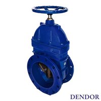 Задвижка клиновая фланцевая чугунная с обрезиненным клином 47GV Dendor, DN150, PN16