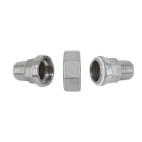 Американка нр/нр нержавеющая, AISI316 DN10 (3/8"), (CF8M), PTFE, PN16