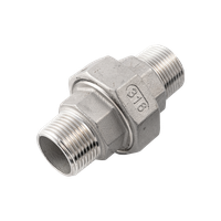 Американка нр/нр нержавеющая, AISI316 DN20 (3/4"), (CF8M), PTFE, PN16