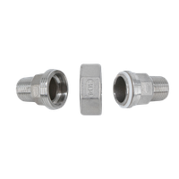 Американка нр/нр нержавеющая, AISI304 DN10 (3/8"), (CF8), PTFE, PN16