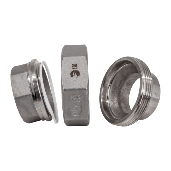 Американка нр/с нержавеющая, AISI304 DN32 (1_1/4"), (CF8), PTFE, PN16