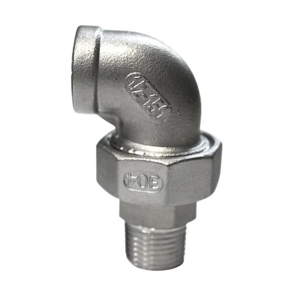 Американка угловая нр/вр нержавеющая, AISI304 DN15 (1/2"), (CF8), PTFE, PN16