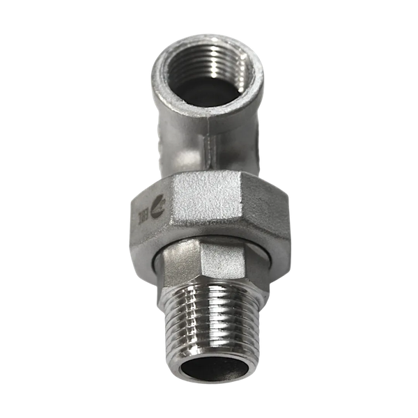 Американка угловая нр/вр нержавеющая, AISI304 DN15 (1/2"), (CF8), PTFE, PN16