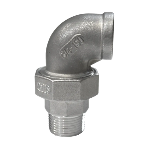 Американка угловая нр/вр нержавеющая, AISI304 DN20 (3/4"), (CF8), PTFE, PN16