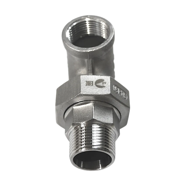 Американка угловая нр/вр нержавеющая, AISI304 DN20 (3/4"), (CF8), PTFE, PN16