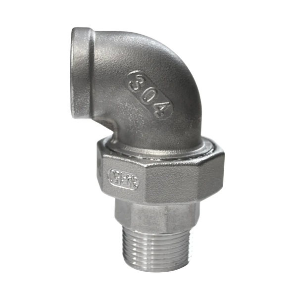 Американка угловая нр/вр нержавеющая, AISI304 DN25 (1"), (CF8), PTFE, PN16