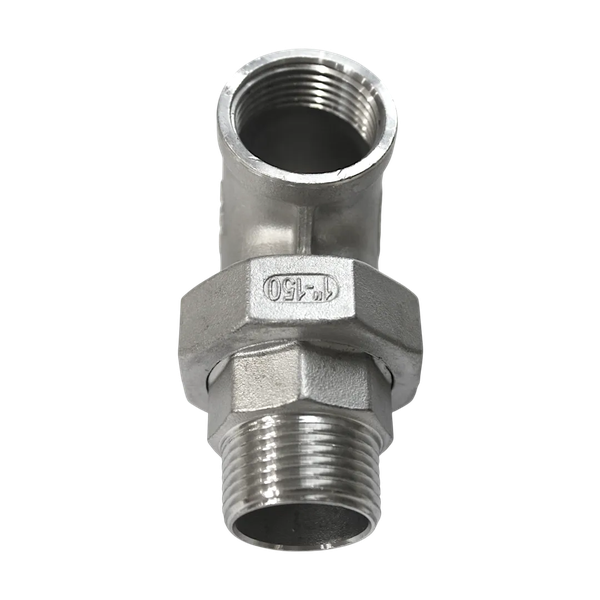 Американка угловая нр/вр нержавеющая, AISI304 DN25 (1"), (CF8), PTFE, PN16