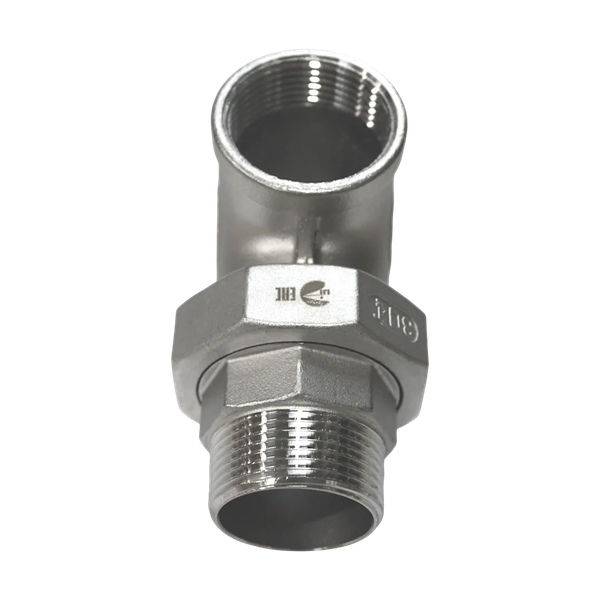 Американка угловая нр/вр нержавеющая, AISI304 DN32 (1_1/4"), (CF8), PTFE, PN16