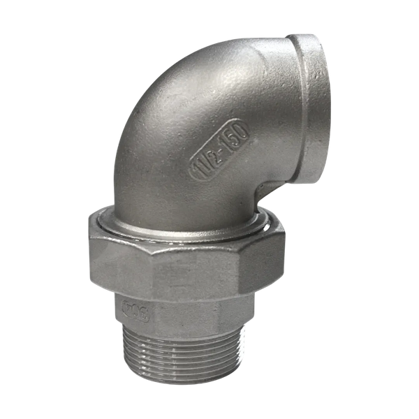 Американка угловая нр/вр нержавеющая, AISI304 DN40 (1_1/2"), (CF8), PTFE, PN16