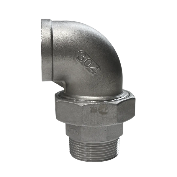 Американка угловая нр/вр нержавеющая, AISI304 DN40 (1_1/2"), (CF8), PTFE, PN16