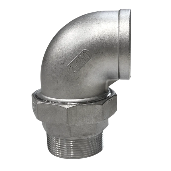 Американка угловая нр/вр нержавеющая, AISI304 DN50 (2"), (CF8), PTFE, PN16