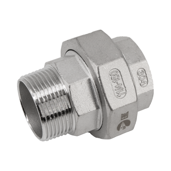 Американка нр/вр нержавеющая, AISI304 DN32 (1_1/4"), (CF8), PTFE, PN16