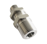 CBMC штуцер с креплением на панель ( об.вр.Д 1/2" x нр.NPT 1/2" )