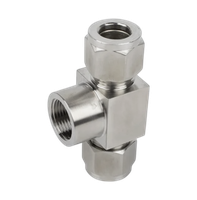 CBTF тройник с резьбой по ответвлению ( об.вр.Д 1/8" x вр.NPT 1/8" )