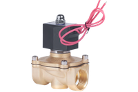 Клапан электромагнитный латунный, прямого действия, нормально открытый, DN10 (3/8"), PN10, 220AC