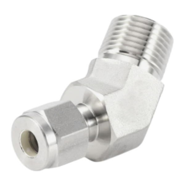 CLMB штуцер угловой 45° ( об.вр.Д 3/8" x нр.BSPT 1/8" )