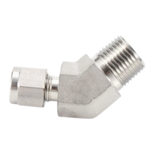 CLMB штуцер угловой 45° ( об.вр.Д 3/8" x нр.BSPT 1/8" )