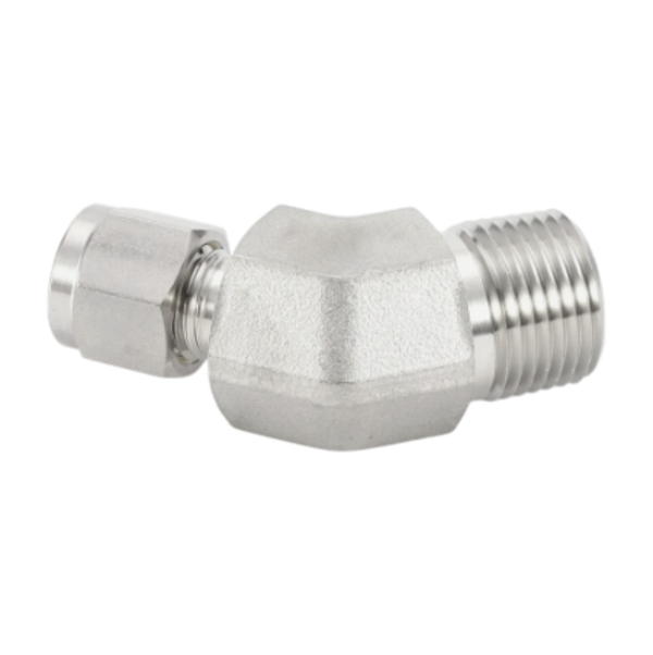 CLMB штуцер угловой 45° ( об.вр.Д 1/2" x нр.BSPT 1/2" )