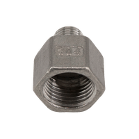 Футорка обратная нержавеющая, AISI304 DN15 x DN 8 (1/2" x 1/4"), (CF8), PN16