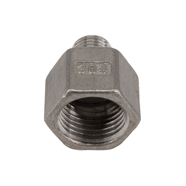 Футорка обратная нержавеющая, AISI304 DN15 x DN 8 (1/2" x 1/4"), (CF8), PN16