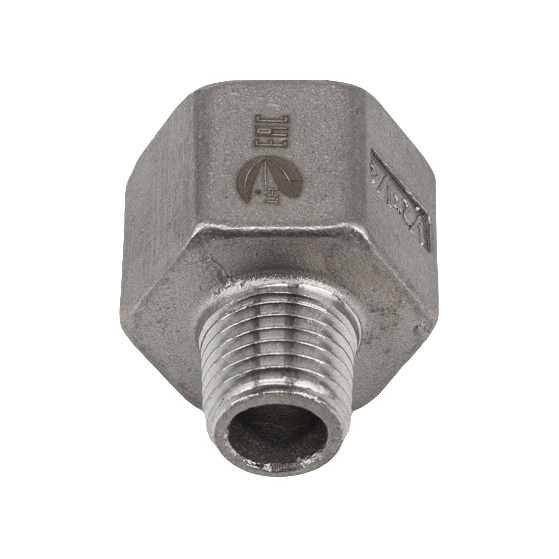 Футорка обратная нержавеющая, AISI304 DN15 x DN 8 (1/2" x 1/4"), (CF8), PN16