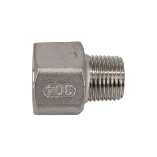 Футорка обратная нержавеющая, AISI304 DN20 x DN15 (3/4" x 1/2"), (CF8), PN16