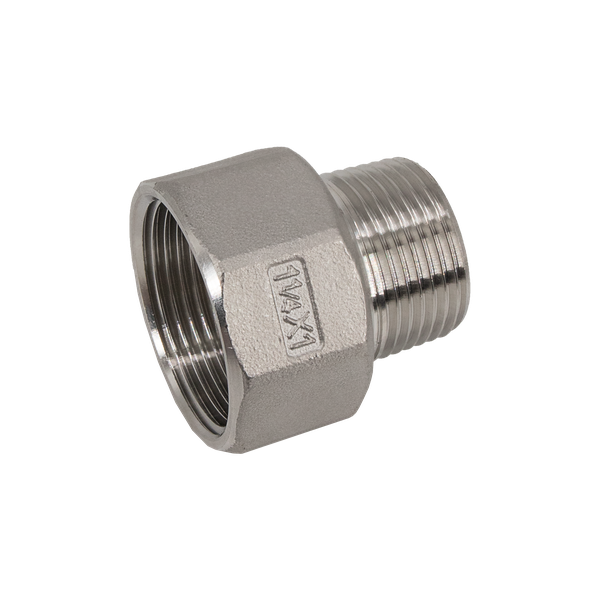 Футорка обратная нержавеющая, AISI304 DN32 x DN25 (1_1/4" x 1"), (CF8), PN16