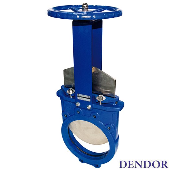 Задвижка чугунная шиберная межфланцевая двусторонняя K21GV Dendor, DN125, PN10